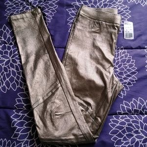 NWT Hot Gold Faux Leather Pants from Forever 21